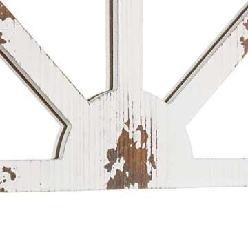 Patton Wall Decor Distressed White Wall Mirror 24x40