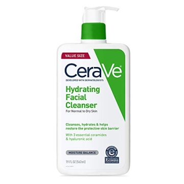 CeraVe Hydrating Facial Cleanser, Moisturizing Face Wash For Dry Skin, Hyaluronic Acid + Ceramides +...