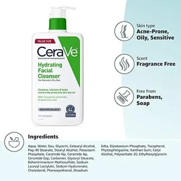CeraVe Hydrating Facial Cleanser for Dry Skin