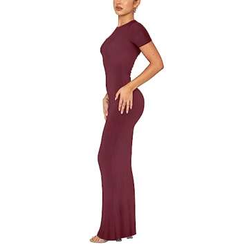 REORIA Women's Summer Sexy Casual Lounge Long Dress - Elegant Wedding Guest Maxi Dress