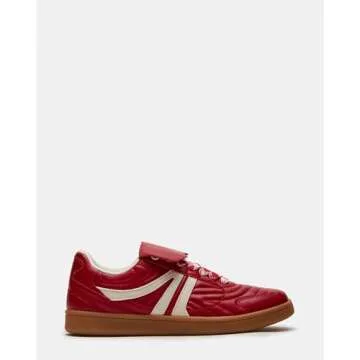 Steve Madden Women's Madrid Sneakers in Red - 1 Inch Heel