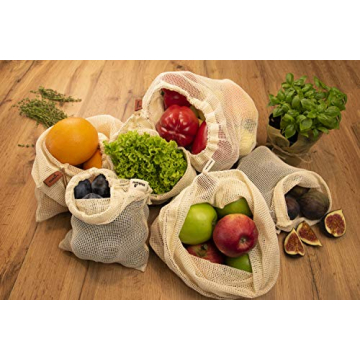 HOKURU Eco-Friendly Reusable Produce Bags Set of 9