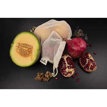 HOKURU Eco-Friendly Reusable Produce Bags Set of 9