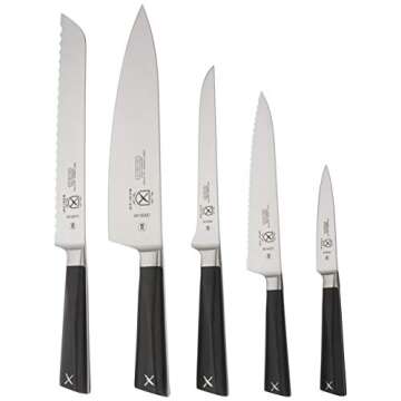 Mercer Culinary Züm 6-Piece Forged Block Set: Sleek Steel Knives for Every Kitchen