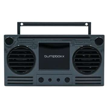 Bumpboxx MicroBoom Wearable Necklace Bluetooth Speaker | Gunmetal Grey (Renewed)