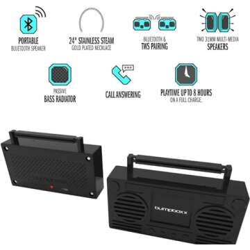 Bumpboxx MicroBoom Wearable Bluetooth Speaker Gunmetal Grey