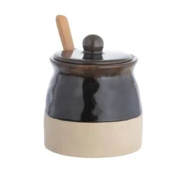 Creative Co-Op Kitchen Storage, 3.8"L x 3.8"W x 4.4"H, Black
