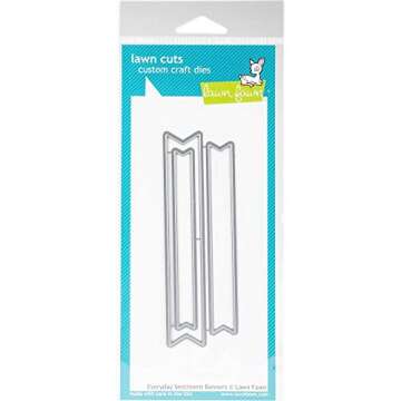 LAWN FAWN Everyday Sentiment Banners Lawn Cuts Custom Craft Die
