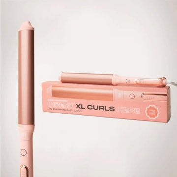 INH Extra Long Oval Barrel Curling Iron with Tourmaline Ceramic Wand & Ionic Technology for Longer, ...