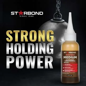 Starbond Light Brown Medium CA Glue (Premium Cyanoacrylate Super Glue) Crack Filler 150 CPS Viscosity, for Woodworking, Woodturning, Carpentry, Guitar, 2oz