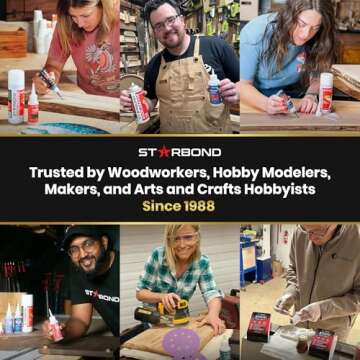 Starbond Light Brown Medium CA Glue (Premium Cyanoacrylate Super Glue) Crack Filler 150 CPS Viscosity, for Woodworking, Woodturning, Carpentry, Guitar, 2oz