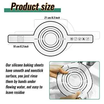 Silicone Baking Mat for Dutch Oven Bread - 2 Pack