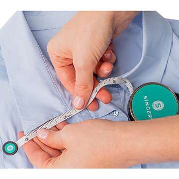 SINGER 50003 ProSeries Retractable Tape Measure, 96-Inch, Teal