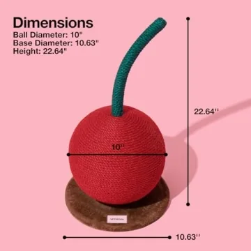 VETRESKA Cherry Cat Scratching Post for Stylish Scratching Fun