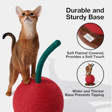 VETRESKA Cherry Cat Scratching Post for Stylish Scratching Fun