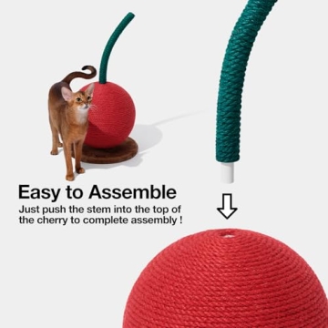 VETRESKA Cherry Cat Scratching Post for Stylish Scratching Fun