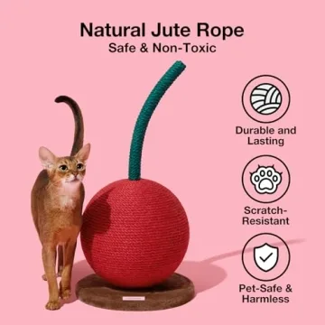 VETRESKA Cherry Cat Scratching Post for Stylish Scratching Fun