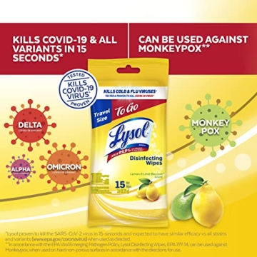 Lysol Travel Wipes for On-the-Go Germ Protection