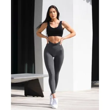 OQQ Women's High Waist Butt Lifting Leggings - 2 Pack