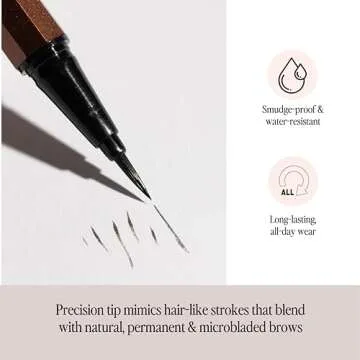 Billion Dollar Brows Raising Brows Liquid Brow Pen, Eyebrow Pen with a MicroTip Applicator Creates Natural Looking Brows Effortlessly and Stays on All Day, Taupe