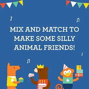 Petit Collage Magnetic Play Set, Party Animals – Mix & Match Magnetic Game Board, Ideal for Ages 3+ – Includes 2 Magnetic Scenes and Over 25 Magnet Pieces, Ideal Travel Activity for Kids