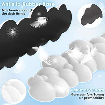 Ergonomic Cloud Wrist Rest for Comfortable Typing and Gaming