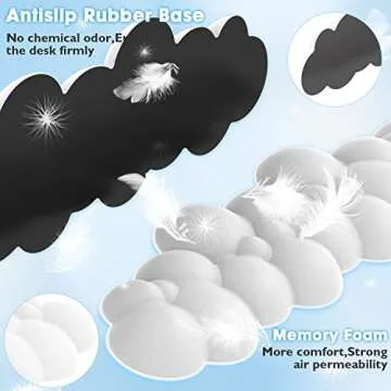 Ergonomic Cloud Wrist Rest for Comfortable Typing and Gaming