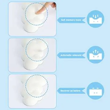 Ergonomic Cloud Wrist Rest for Comfortable Typing and Gaming