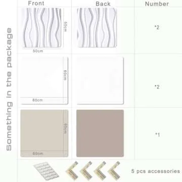 5PCS Large 3D Photography Background Boards for Product Photography