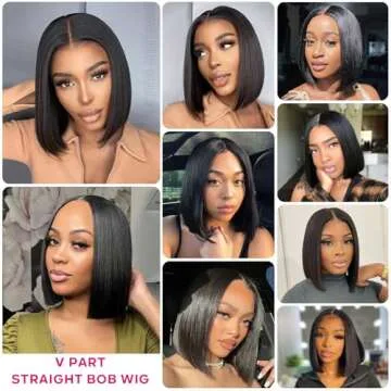 Enguer V Part Bob Wig - Beginner Friendly Glueless Style