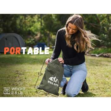 WEKAPO Inflatable Couch Air Lounger Chair - Camping & Beach Accessories, Portable Blow up Sofa for H...