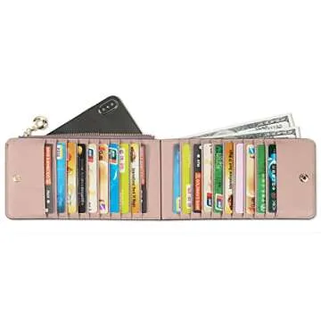 YALUXE Women's RFID Block Leather Wallet with Card Organizer