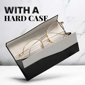 livho Blue Light Blocking Glasses, Retro Round Fake Eyeglasses Frames Anti UV Ray Filter Computer Gaming Glasses Women Men (Gold Frame,Transparent lens)