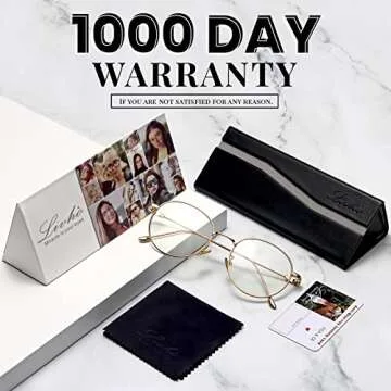 livho Blue Light Blocking Glasses, Retro Round Fake Eyeglasses Frames Anti UV Ray Filter Computer Gaming Glasses Women Men (Gold Frame,Transparent lens)