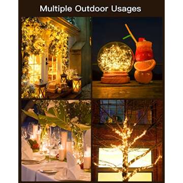 Solar String Lights Outdoor Waterproof, 4 Packs Total 132 Ft 400 LED Solar Fairy Lights with 8 Modes, Twinkle Solar Powered Outdoor Lights for Patio Yard Trees Wedding Christmas, Warm White
