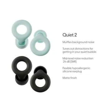 Loop Earplugs Quiet Bundle (2-Pack) – Loop Quiet 2 + Loop Quiet 2 | Flexible Reusable Ear Plugs for Sleep, Focus, Travel & Noise Sensitivity | Comfy Adjustable Fit | 24 dB Noise Reduction