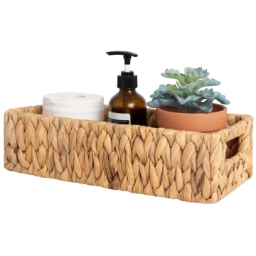 Stylish Water Hyacinth Basket for Bathroom Organization