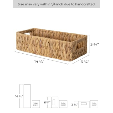 Stylish Water Hyacinth Basket for Bathroom Organization