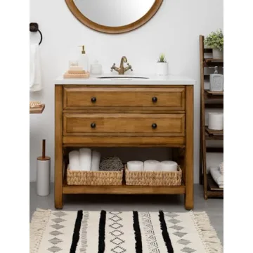 Stylish Water Hyacinth Basket for Bathroom Organization