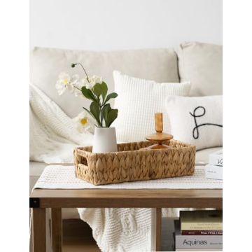 Stylish Water Hyacinth Basket for Bathroom Organization