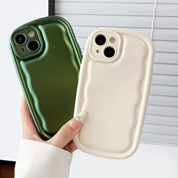Caseative for iPhone 12 Pro Case, Oval Shape Solid Color Protection Soft Compatible with iPhone Case (Light Green,iPhone 12 Pro)
