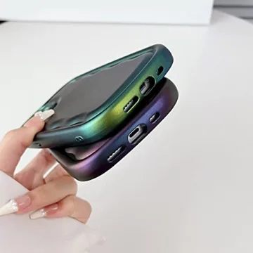 Caseative for iPhone 12 Pro Case, Oval Shape Solid Color Protection Soft Compatible with iPhone Case (Light Green,iPhone 12 Pro)