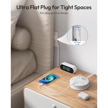 Compact NTONPOWER Travel Power Strip with USB Ports for Vacations