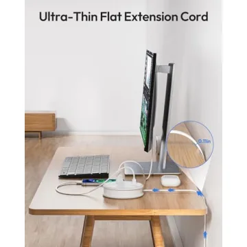 Compact NTONPOWER Travel Power Strip with USB Ports for Vacations