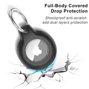 SEVROK IPX8 Waterproof AirTag Holder Keychain Case, Apple Air Tag Accessories, Solid Full-Body Protection Anit-Sratch Clear Shell, Works with Keychain, Bags, Dog Collar, Luggage and More, 4 Pack