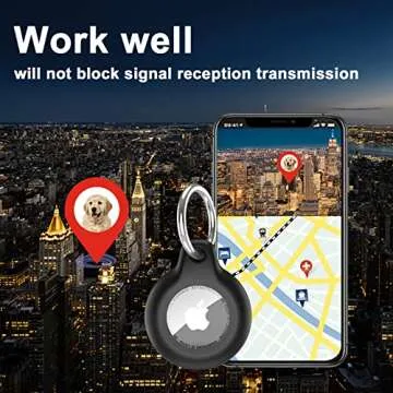 SEVROK IPX8 Waterproof AirTag Holder Keychain Case, Apple Air Tag Accessories, Solid Full-Body Protection Anit-Sratch Clear Shell, Works with Keychain, Bags, Dog Collar, Luggage and More, 4 Pack