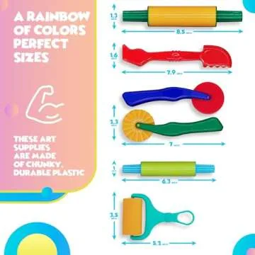 Clay and Play Dough Tools Six Piece Set - Ages 3 & Up DIMROM (6pcs)