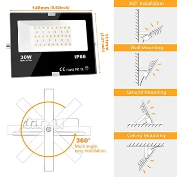 LED Flood Light 30W - Smart Color Changing Lights