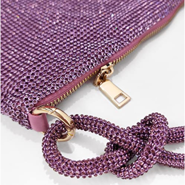 Sparkly Rhinestone Hobo Bag for Women - Elegant Evening Purse