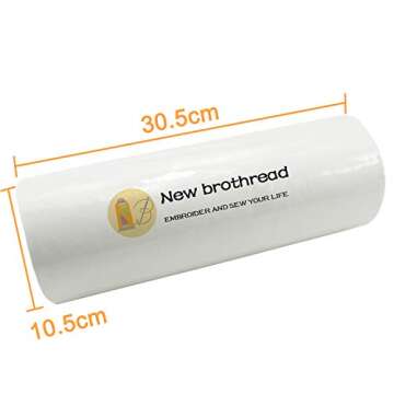 New brothread Fusible Iron on Cut Away Machine Embroidery Stabilizer Backing 12" x 25 Yd roll - Medi...